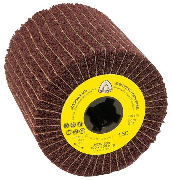 Schleifmoprad mit Vlies NCW600 K80 100x100x19mm Klingspor
