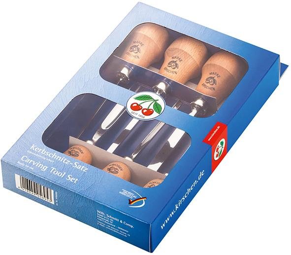 Kerbschnitzwerkzeug-Satz Nr.5696 6tlg. Kirsche KIRSCHEN