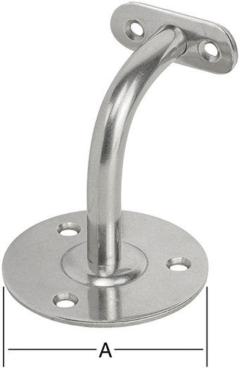 Handlaufst. fest 90° o.Rosette RF (V2A) VORMANN