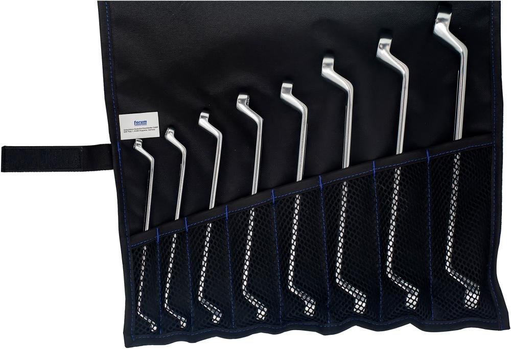 Doppelringschlüssel-Satz DIN838 6-22mm 8-teilig in Rolltasche FORUM