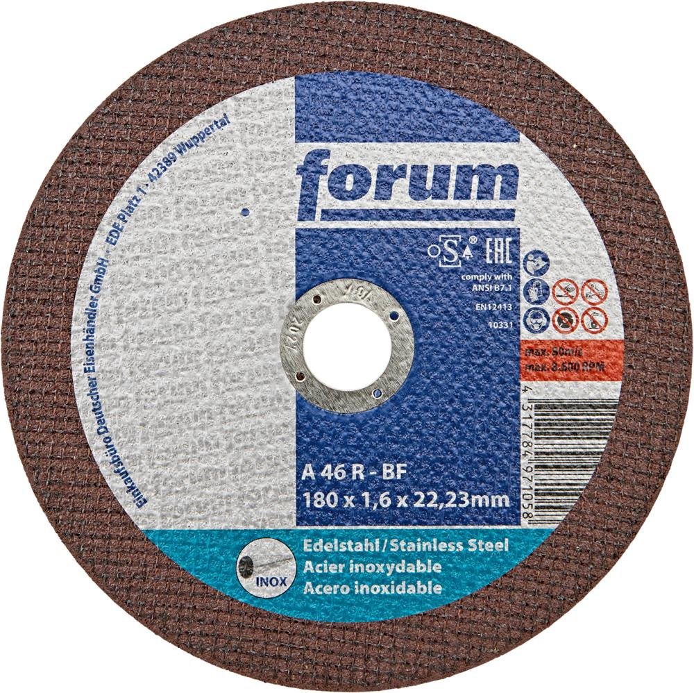 Trennscheibe INOX 180 x 1,6 mm, T41 gerade FORUM