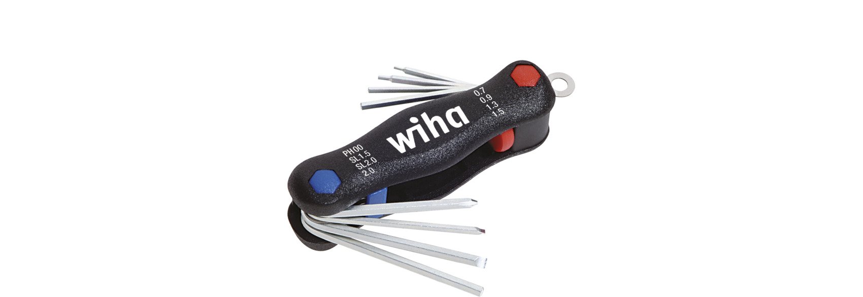 Wiha Multitool Mini PocketStar® Schlitz, Phillips, Innensechskant 8-tlg. in Blister (27936)