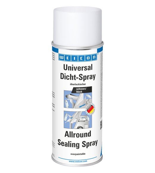 WEICON Universal Dicht-Spray | sprühbarer Kunststoff zum Abdichten | 400 ml | schwarz