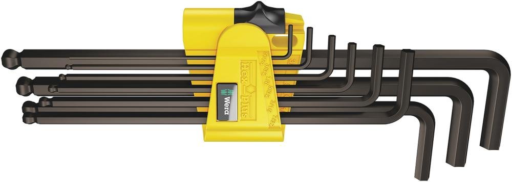 Winkelschraubendreher- Satz im Handhalter 9-teilig 5/64"-3/8" lang Kugelkopf Wera