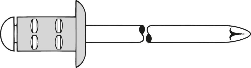 Mehrbereichs-Blindniet Alu Flachrundkopf 4x17mm GESIPA PolyGrip