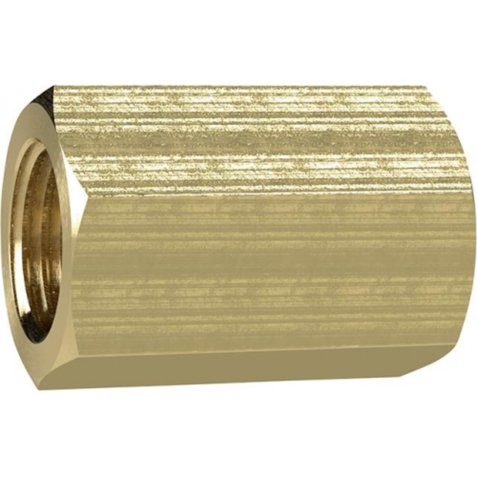 Muffe messing, mit Außensechskant MU17