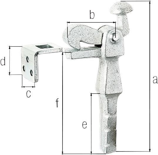 Torfeststeller aus Grauguss, 168x71x85 mm GAH Alberts