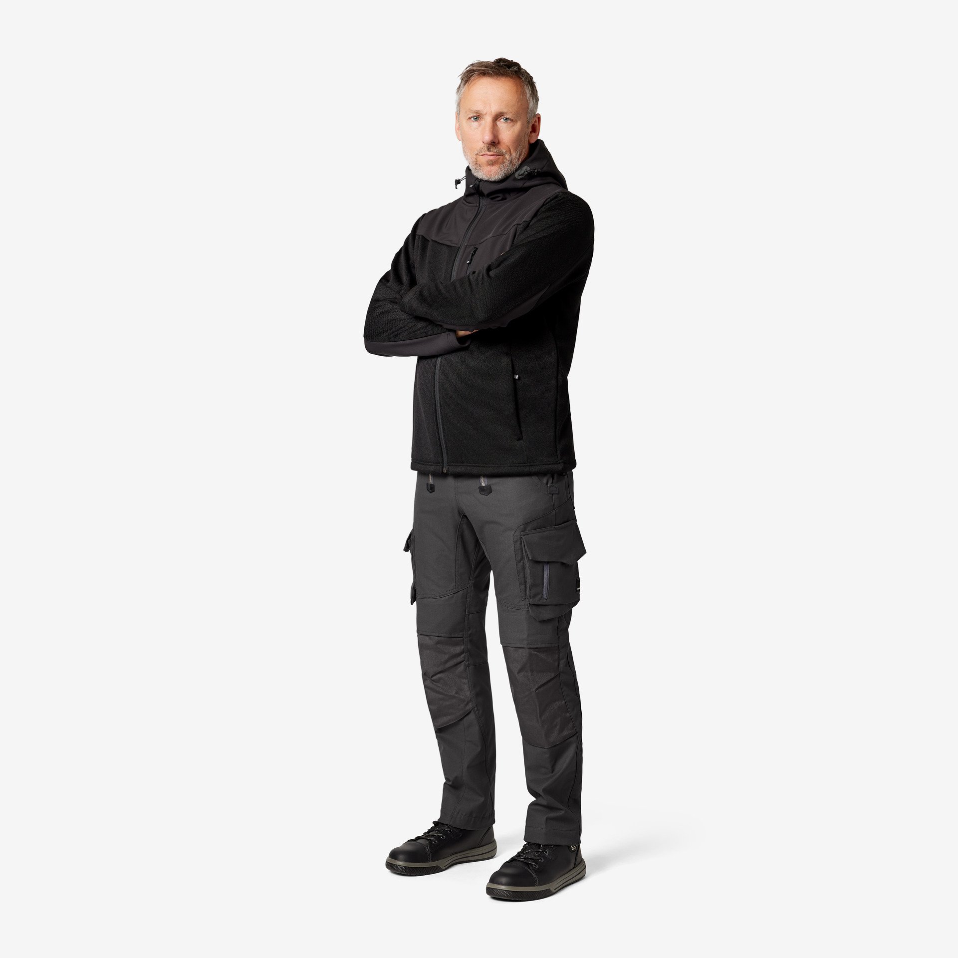 FHB Hybrid-Softshell Jacke Maximilian, schwarz