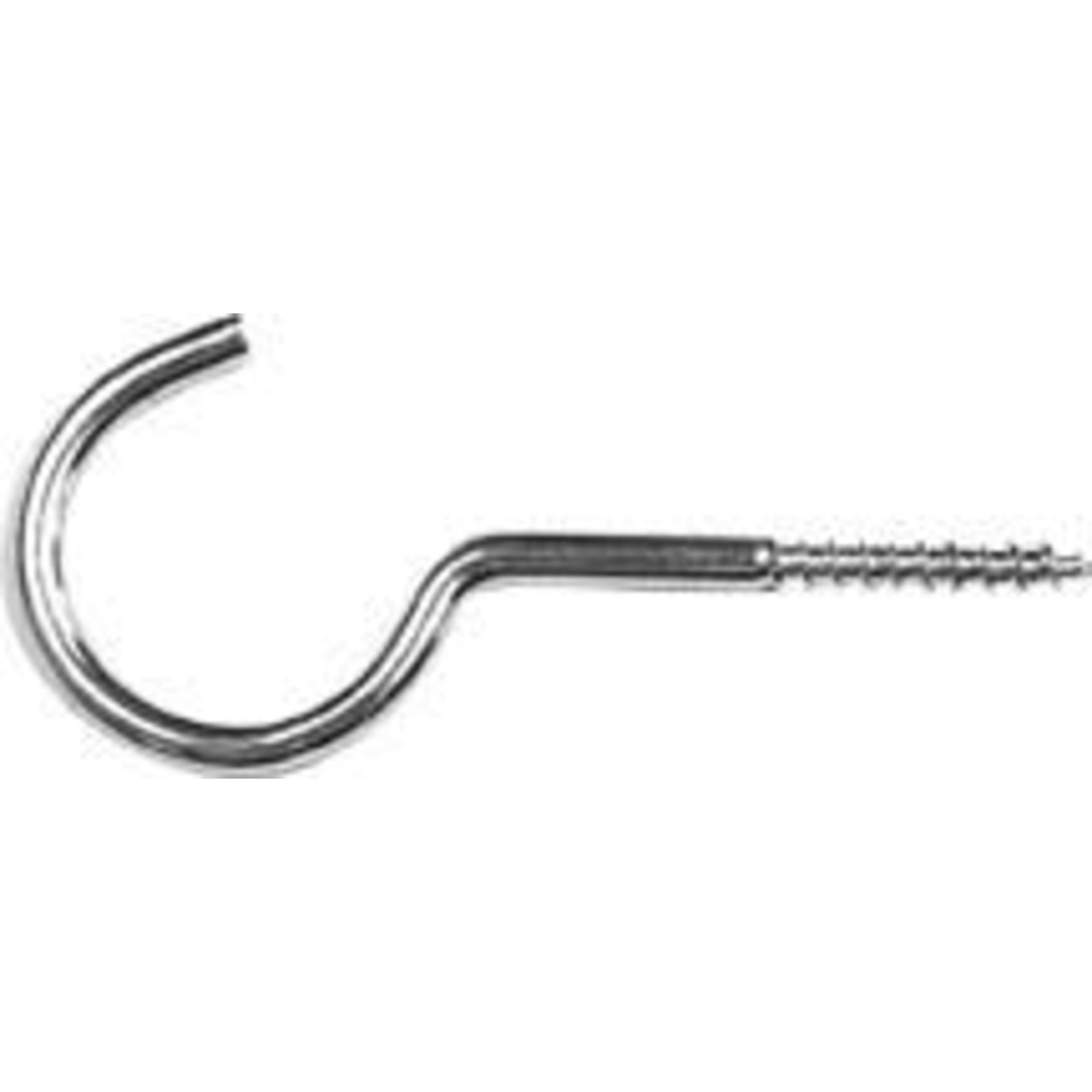 Schraubhaken, gebogen, verzinkt