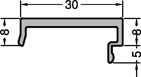 Gutmann Bodenschwelle Deckel D 8, Länge= 6 m