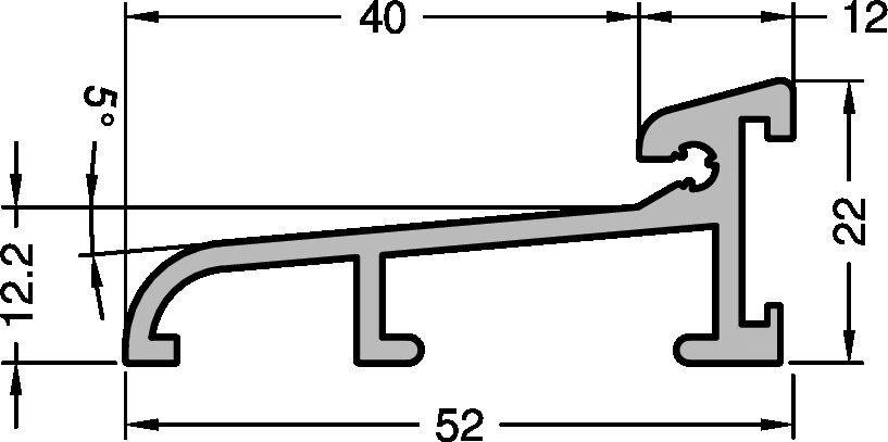 Gutmann Bodenschwelle Weser 75 TI, Länge= 6 m