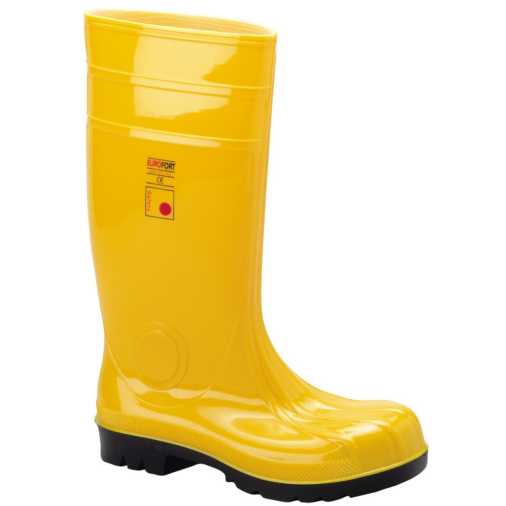 Bausicherheitsstiefel PVC, S5, gelb, EN ISO 20345