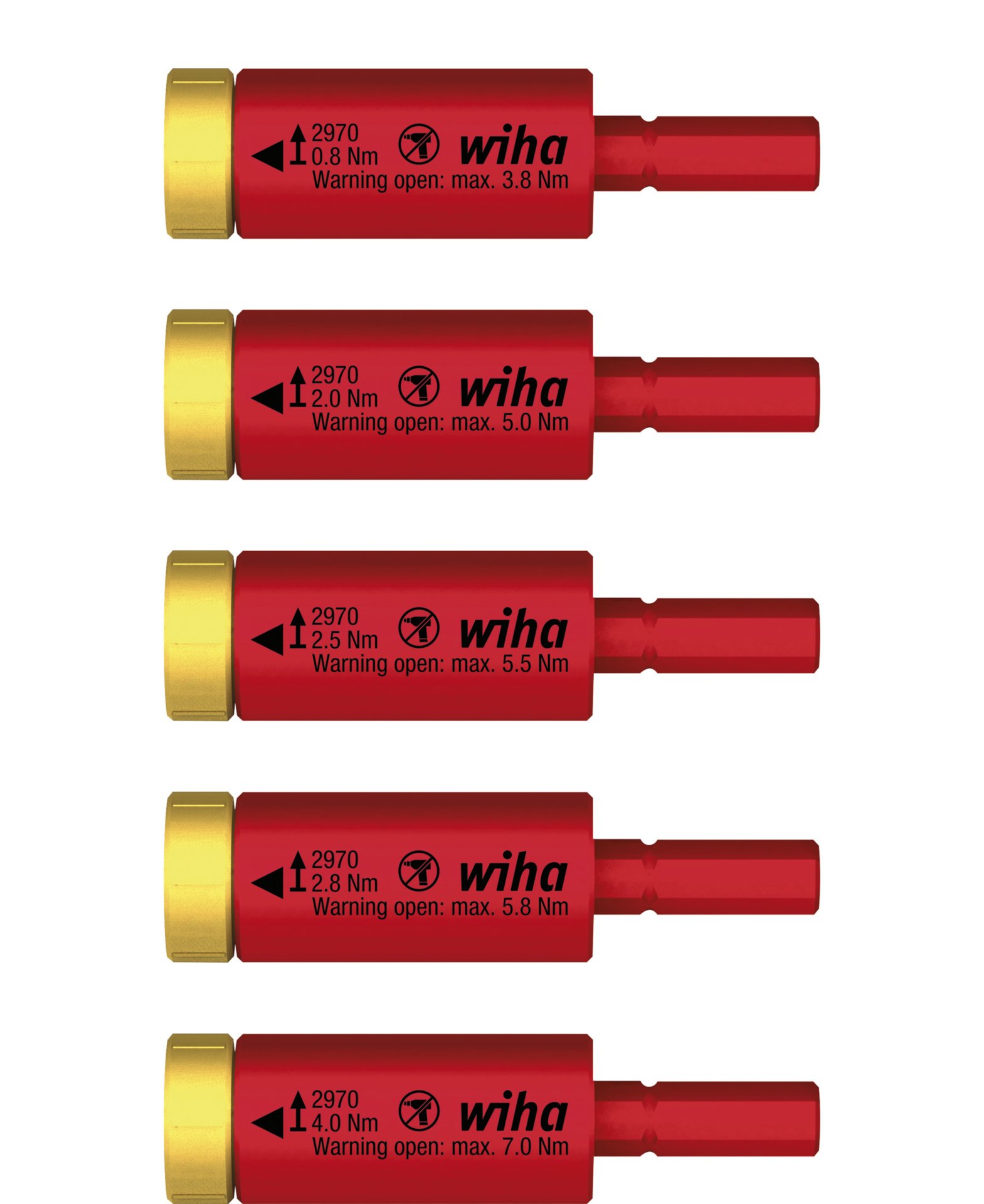 Wiha Drehmoment Set easyTorque Adapter electric für slimBits und slimVario® Halter 5-tlg. (41479)