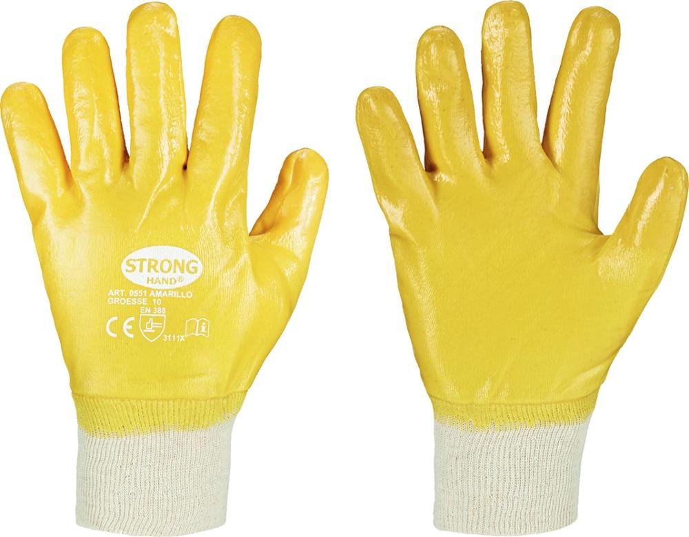Handschuh Amarillo, Nitril gelb, EN 388