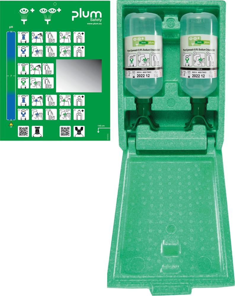 Augenspülstation Duo(2Fl.a 1000 ml in Wandbox)