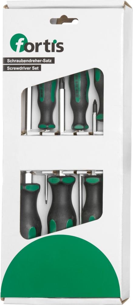 Schraubendreher-Satz Schlagkappe Schlitz/PZ 6-teilig FORTIS