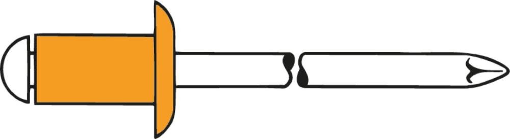 Blindniet Kupfer/Bronze Flachrundkopf 3x8mm GESIPA