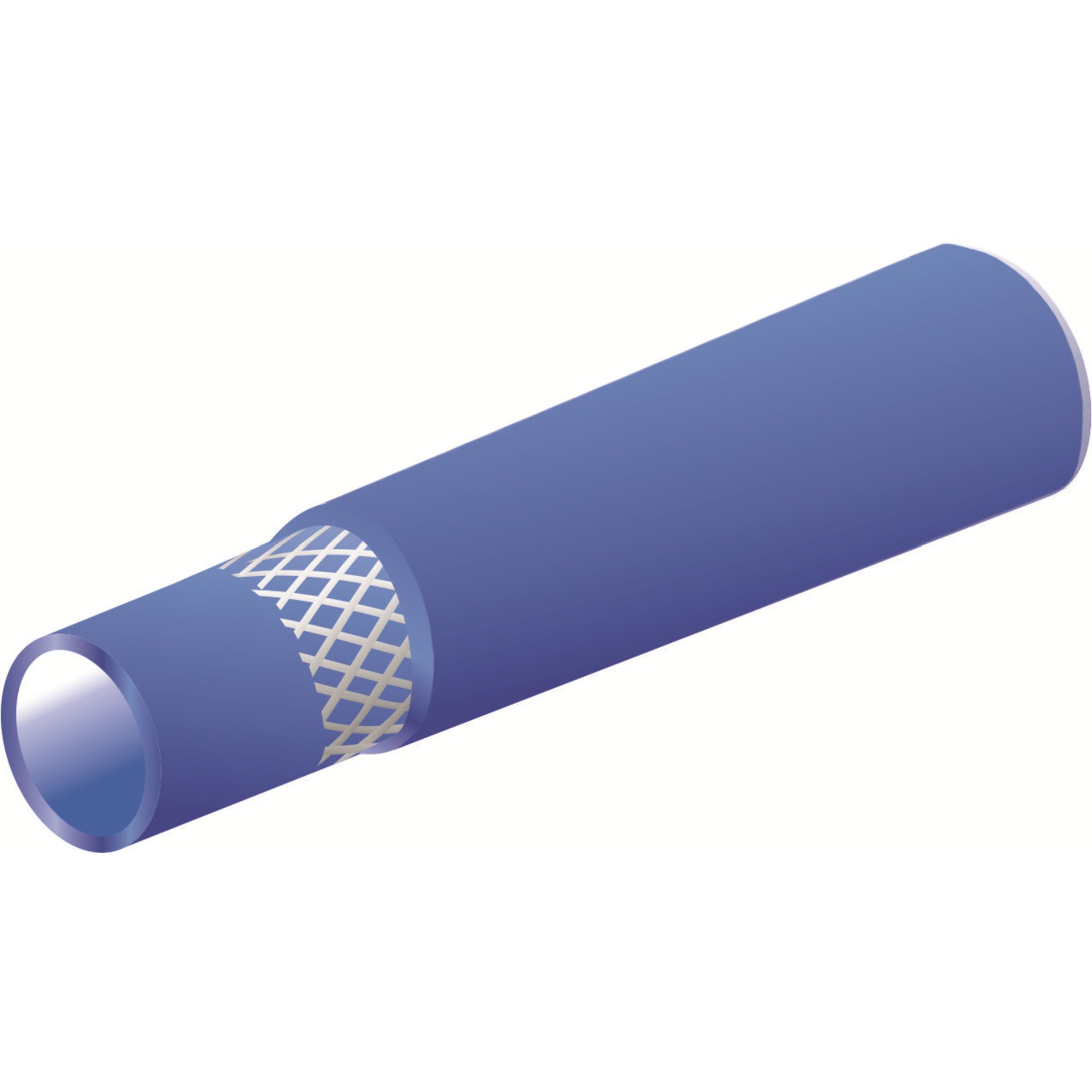 Flachschlauch PVC, blau