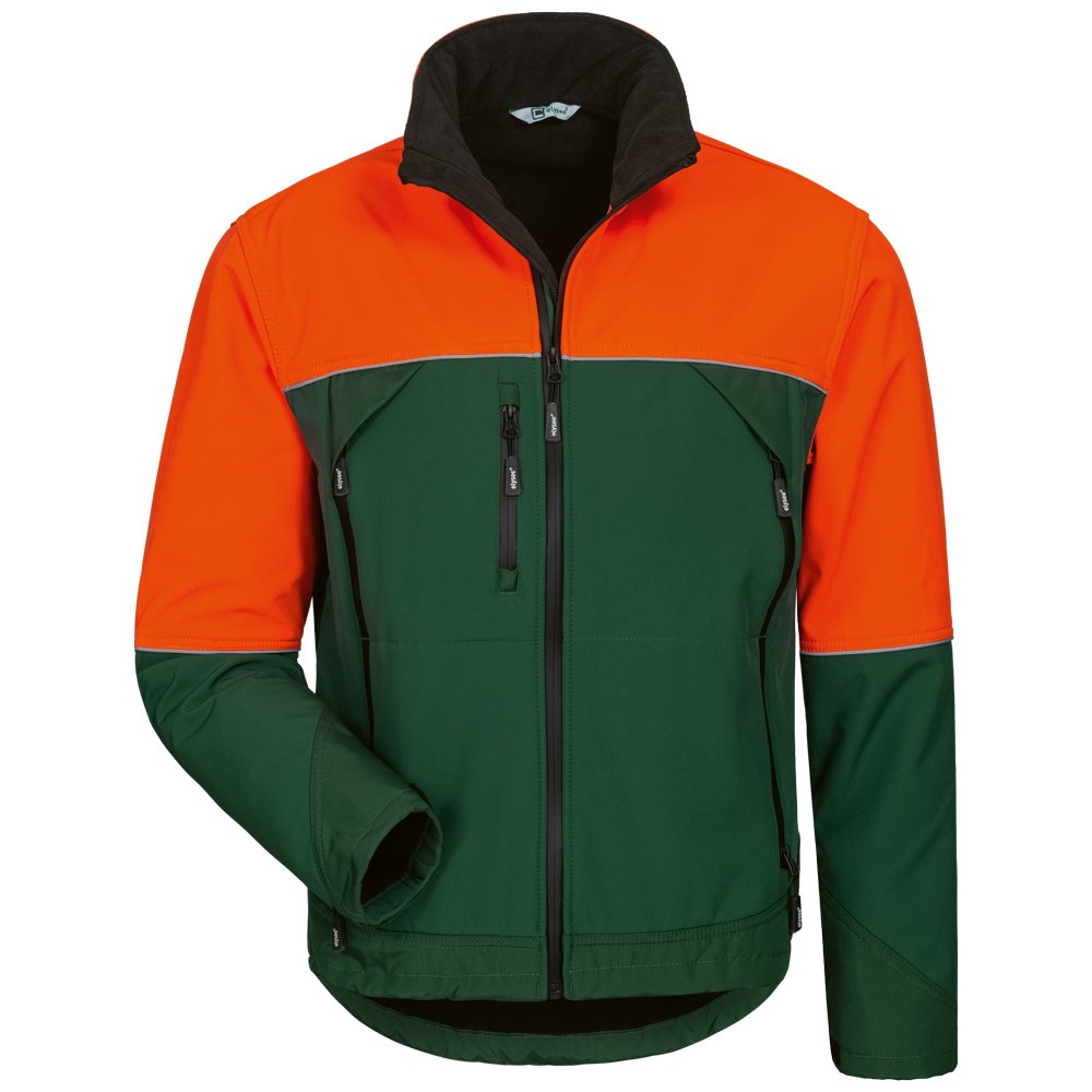 Forstjacke Sanddorn, Softshell,Gr.S,grün/orange