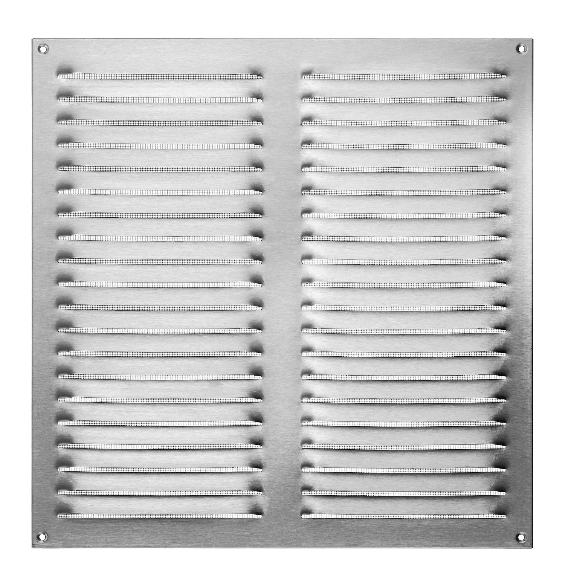 Wetterschutzgitter mit Fliegendraht, Alu weiß