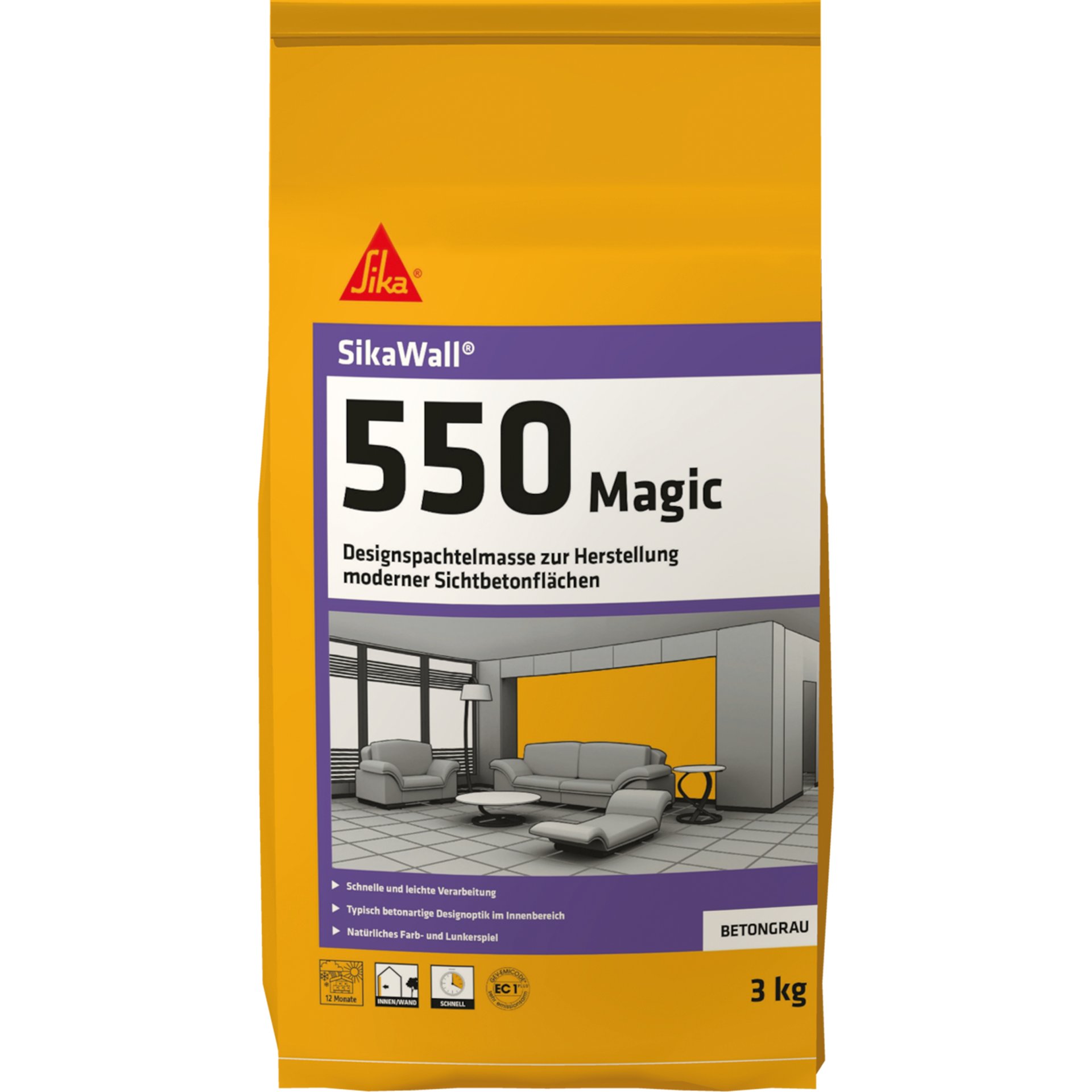 Sika SikaWall®550 Magic, Sichtbetonspachtel