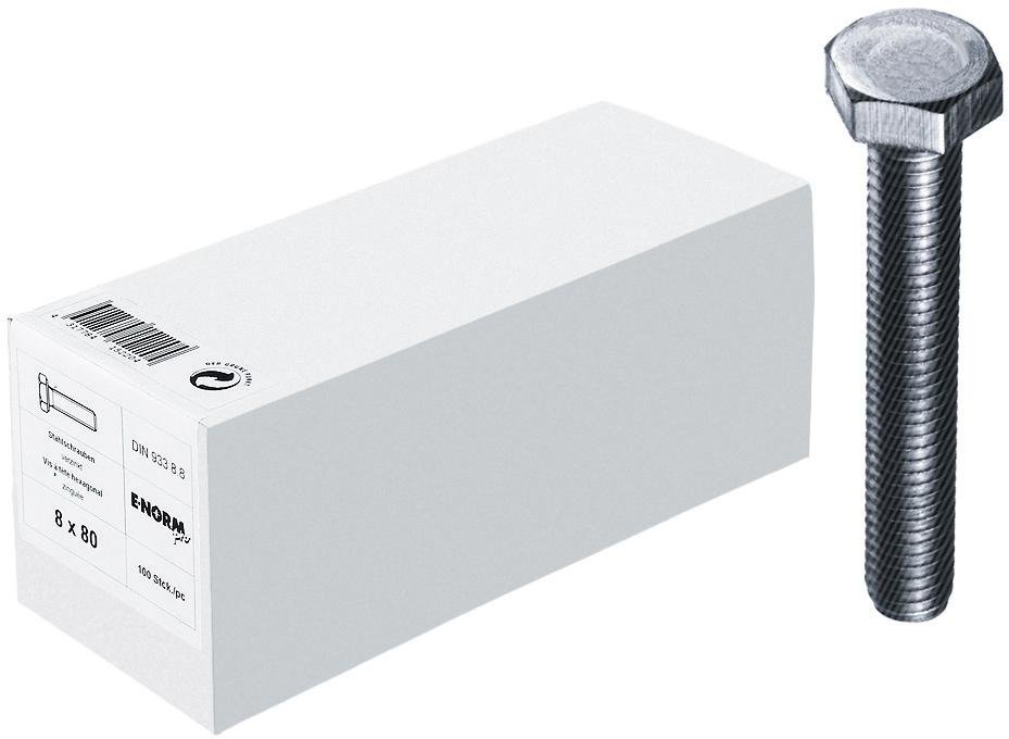 DIN 933 8.8 galZn M10x45 HP E-NORMpro