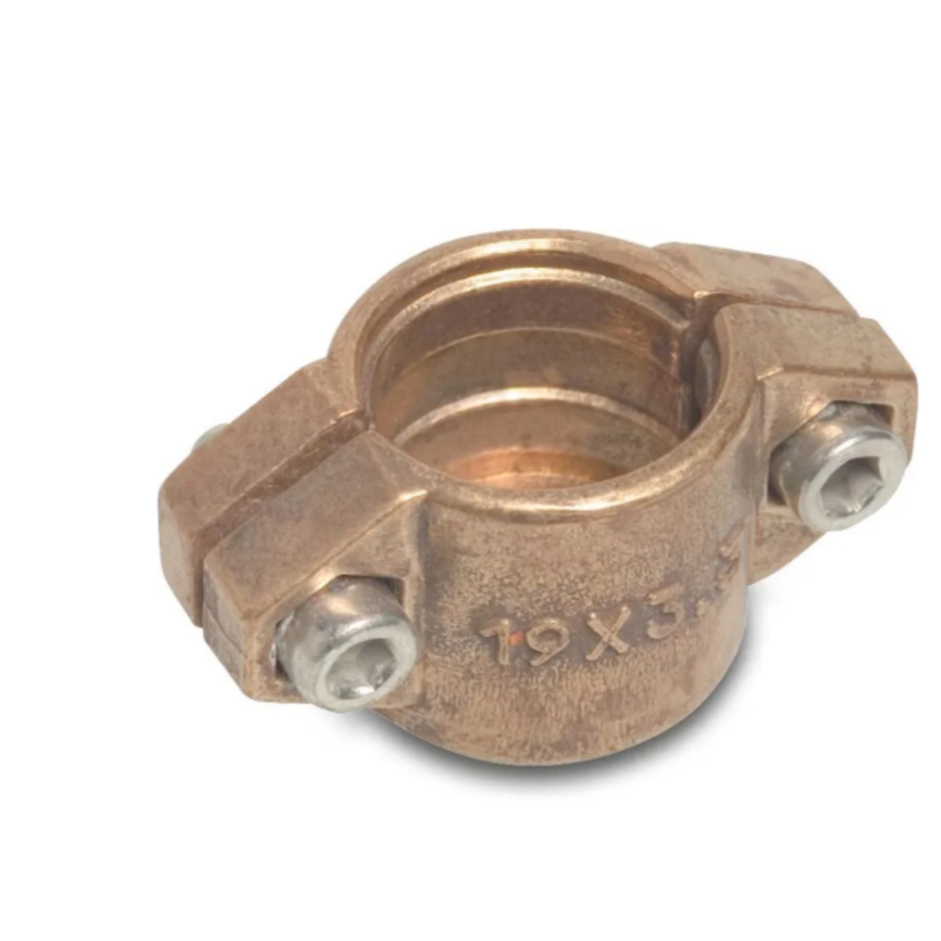 Klemmschelle, messing - 2-tlg.