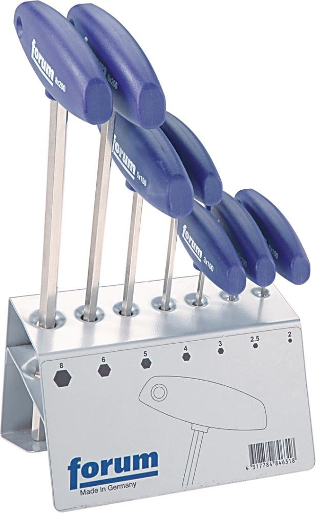 Stiftschlüssel-Satz 6kt. 7-tlg. T-Griff FORUM