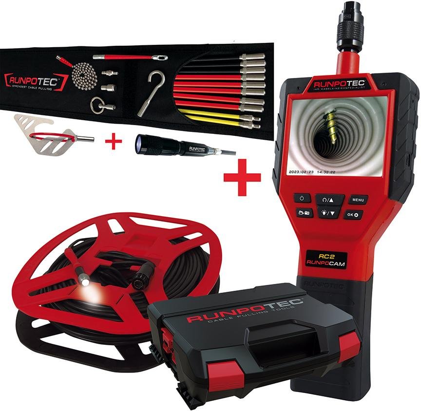 Multifunktionskamera Runpocam RC2 30m + Runposticks Runpotec