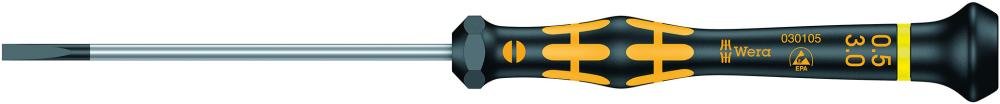 Elektronik- Schraubendreher ESD Schlitz 3x0,5x80mm Wera