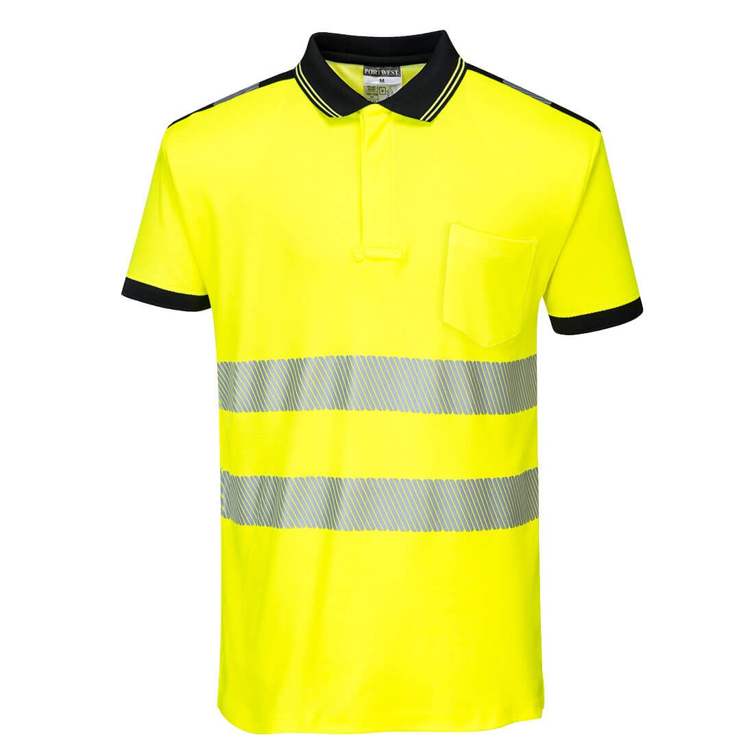 Warnschutz Poloshirt PW3, kurzarm, gelb/schwarz
