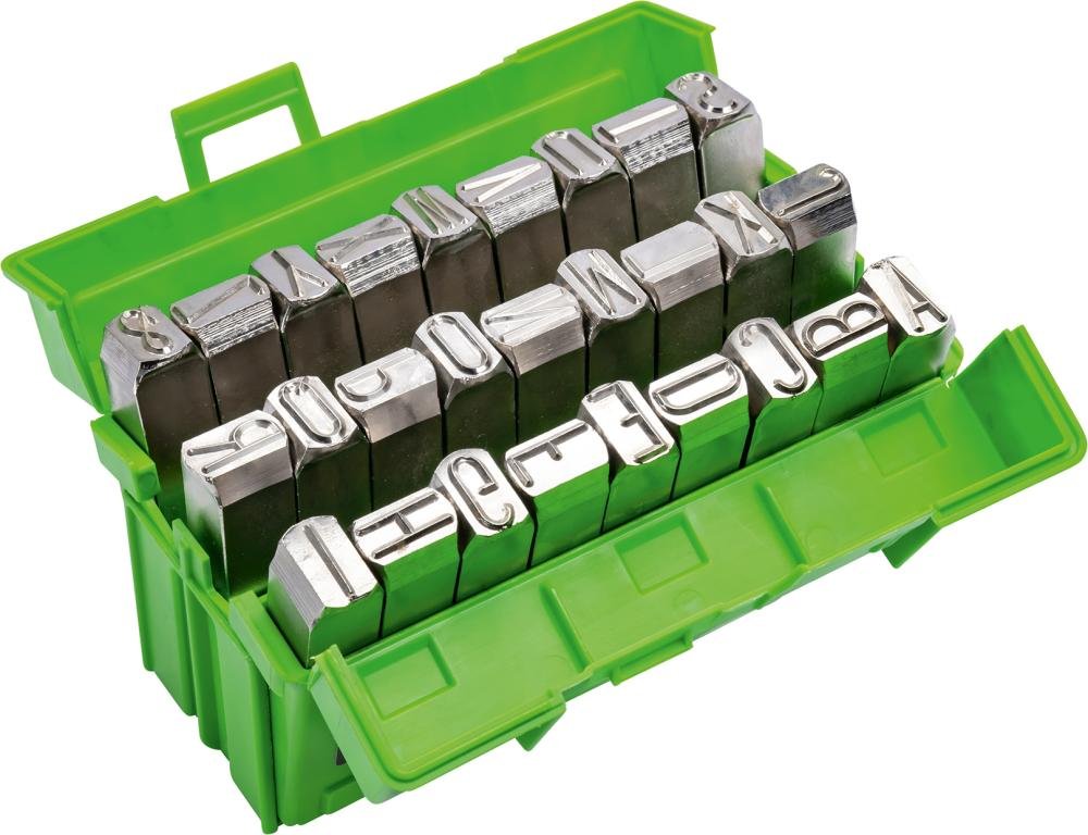 Schlagbuchstaben-Satz vernickelt Schrifthöhe 10mm KUKKO