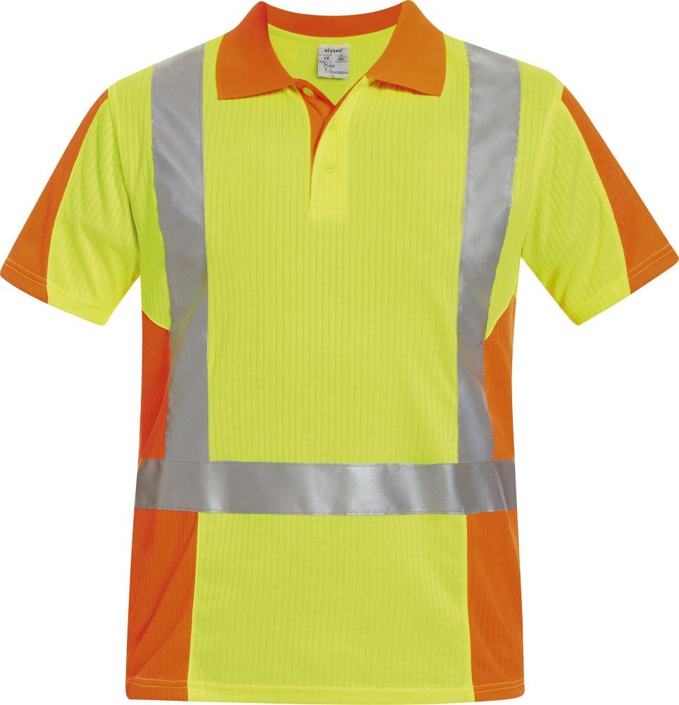 Warn-Poloshirt Zwolle, Gr. L, gelb/orange