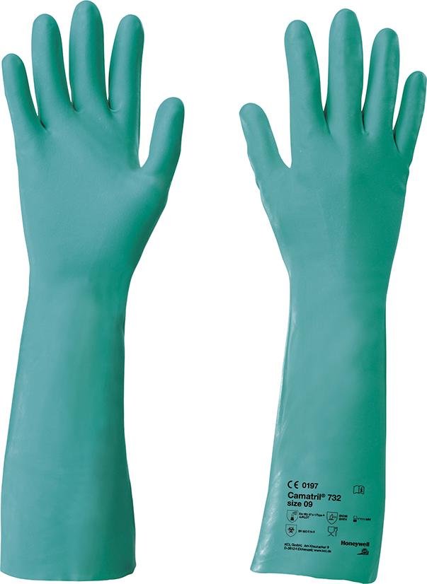 Handschuh Camatril 732, 400 mm,Gr. 9,grün Honeywell