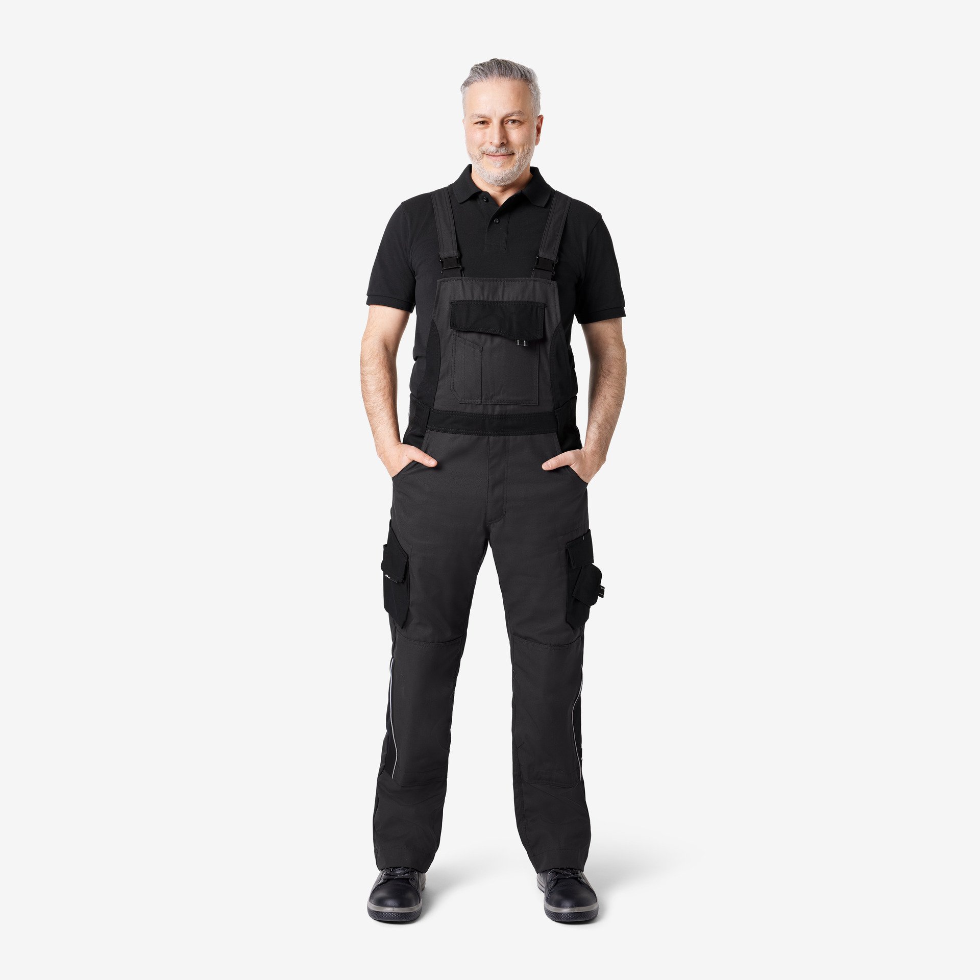 FHB Latzhose Twill 300 Eckhard, anthrazit-schwarz