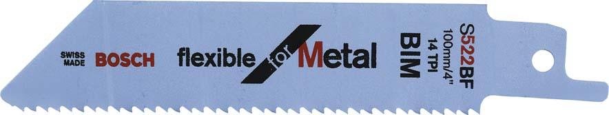 Säbelsägeblatt S 522 BF Bosch VE à 5 Stück Flexible for Metal