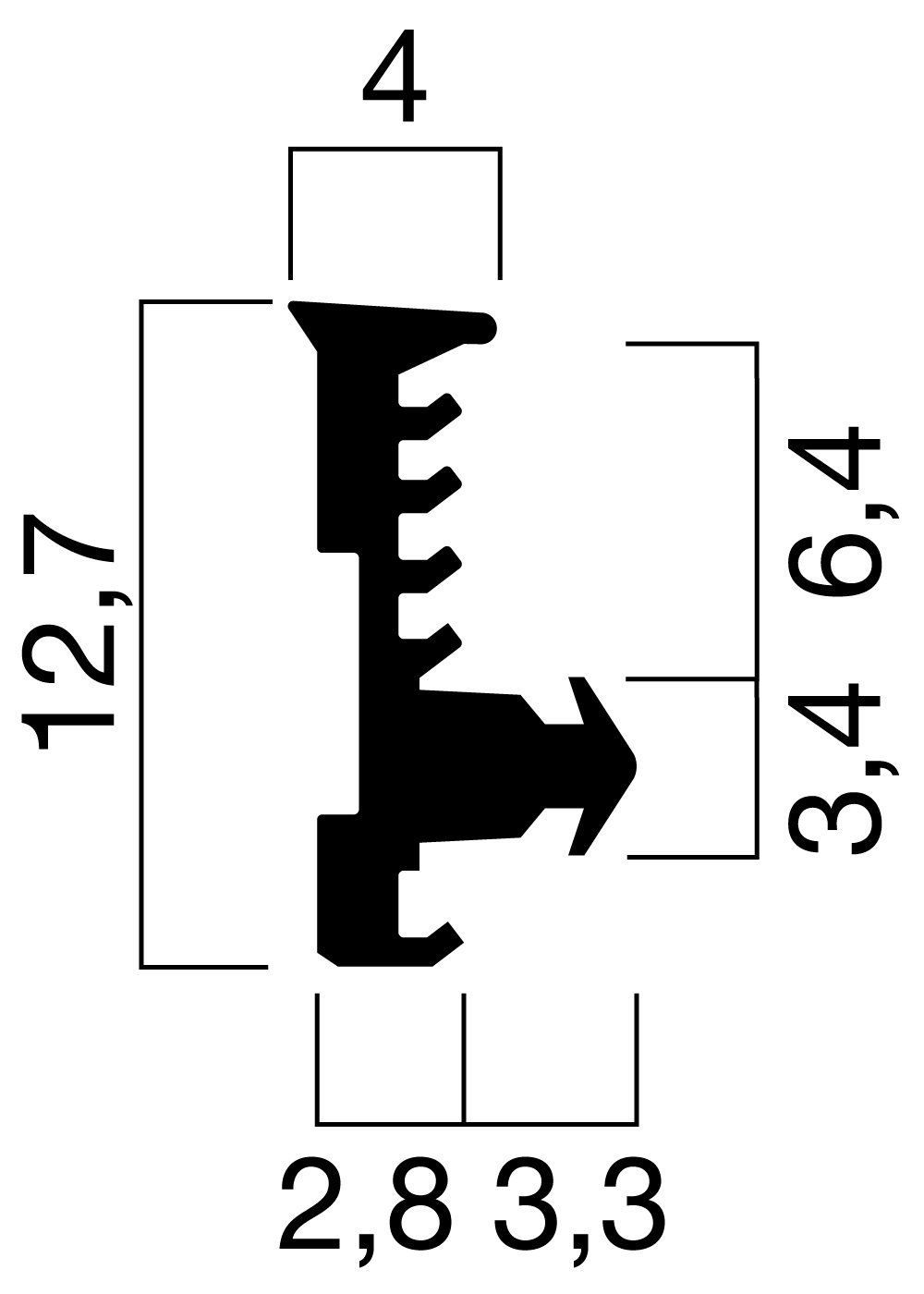 Goll Trockenverglasungsdichtung, graphitgrau
