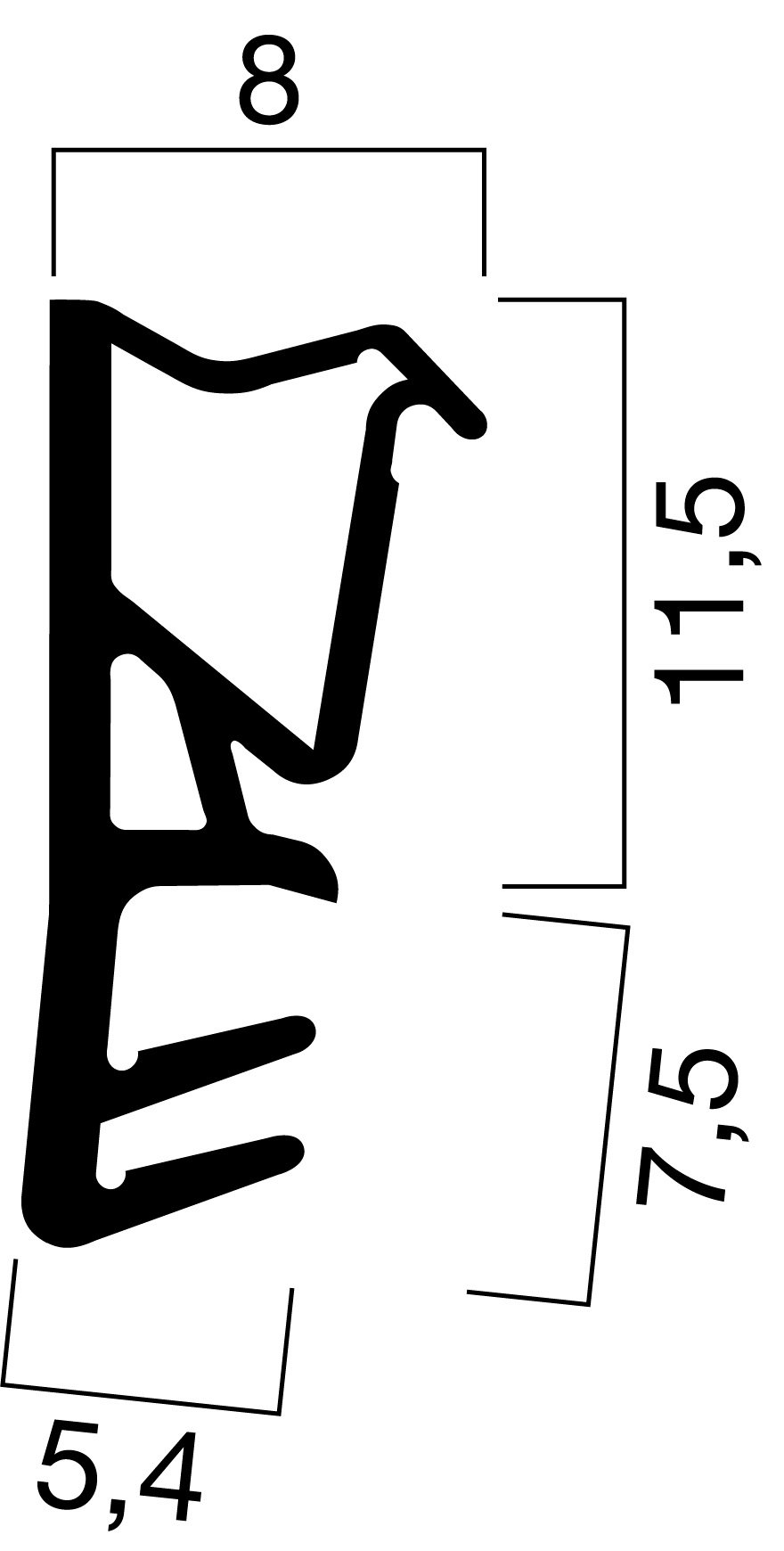 Goll Stulpeckteil, graphitgrau