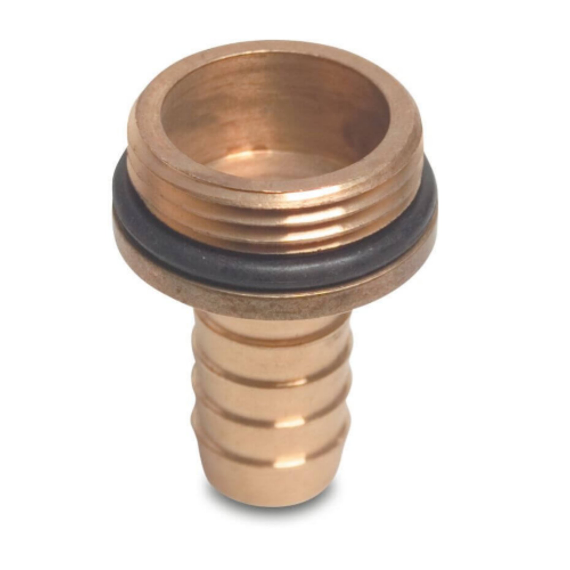 Schlauchtülle, messing - AG 1-tlg. mit O-Ring