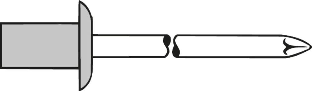 Blindniet CAP Alu/VA Flachrundkopf 4x12,5mm GESIPA