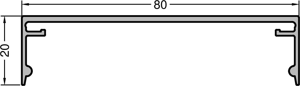 Gutmann Lara Abdeckprofil P2020/80