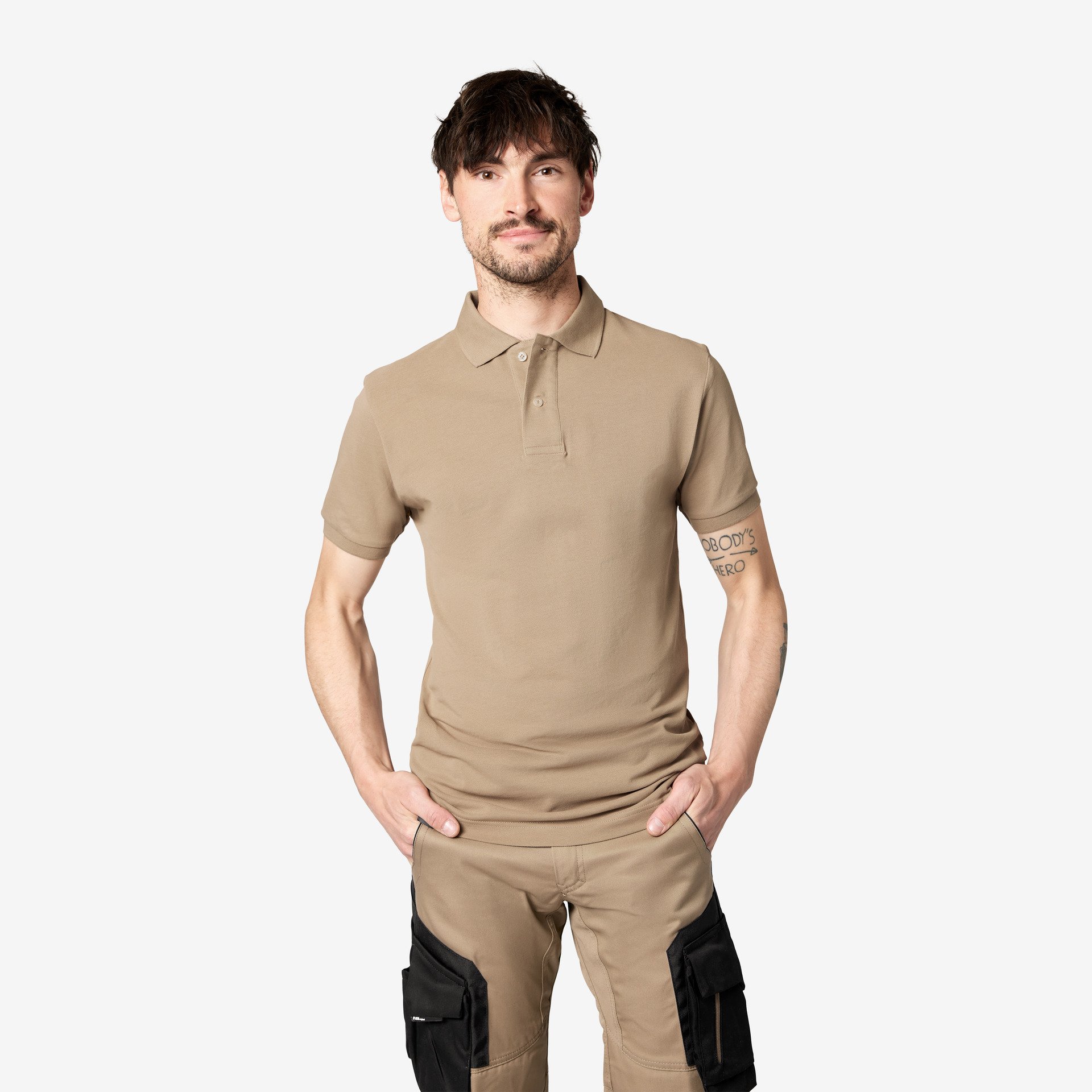 FHB Polo-Shirt Daniel, 180 g-m², beige