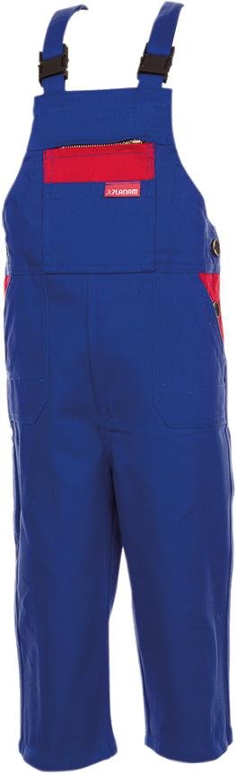 Kinderlatzhose,100%BW,293g/qm,146/152,kornbl./rot PLANAM