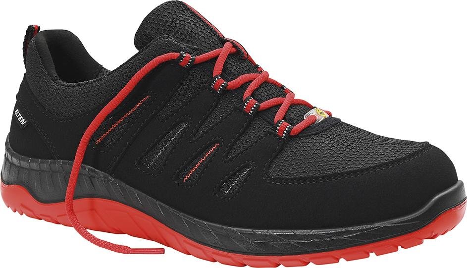 Halbschuh MADDOX black- red Low, ESD, S3, Gr. 42