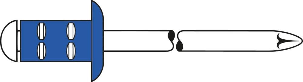 Mehrbereichs-Blindniet Stahl/Stahl Flachrundkopf4x13mm GESIPA PolyGrip