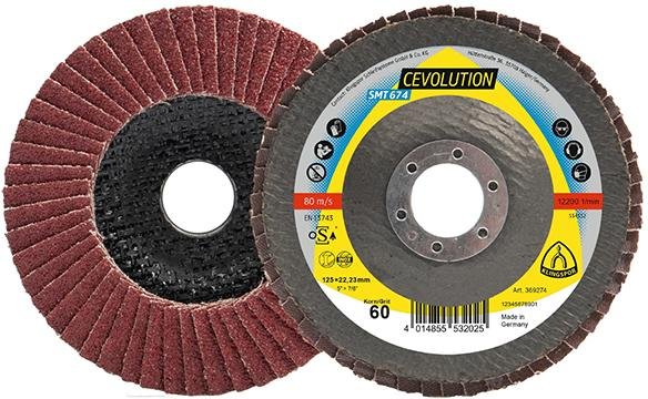 Fächerschleifsch. SMT 674125x22,23mm gewölbt K80 Keramikkorund K80 Klingspor