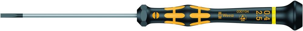 Elektronik- Schraubendreher ESD Schlitz 2,5x0,4x80mm Wera