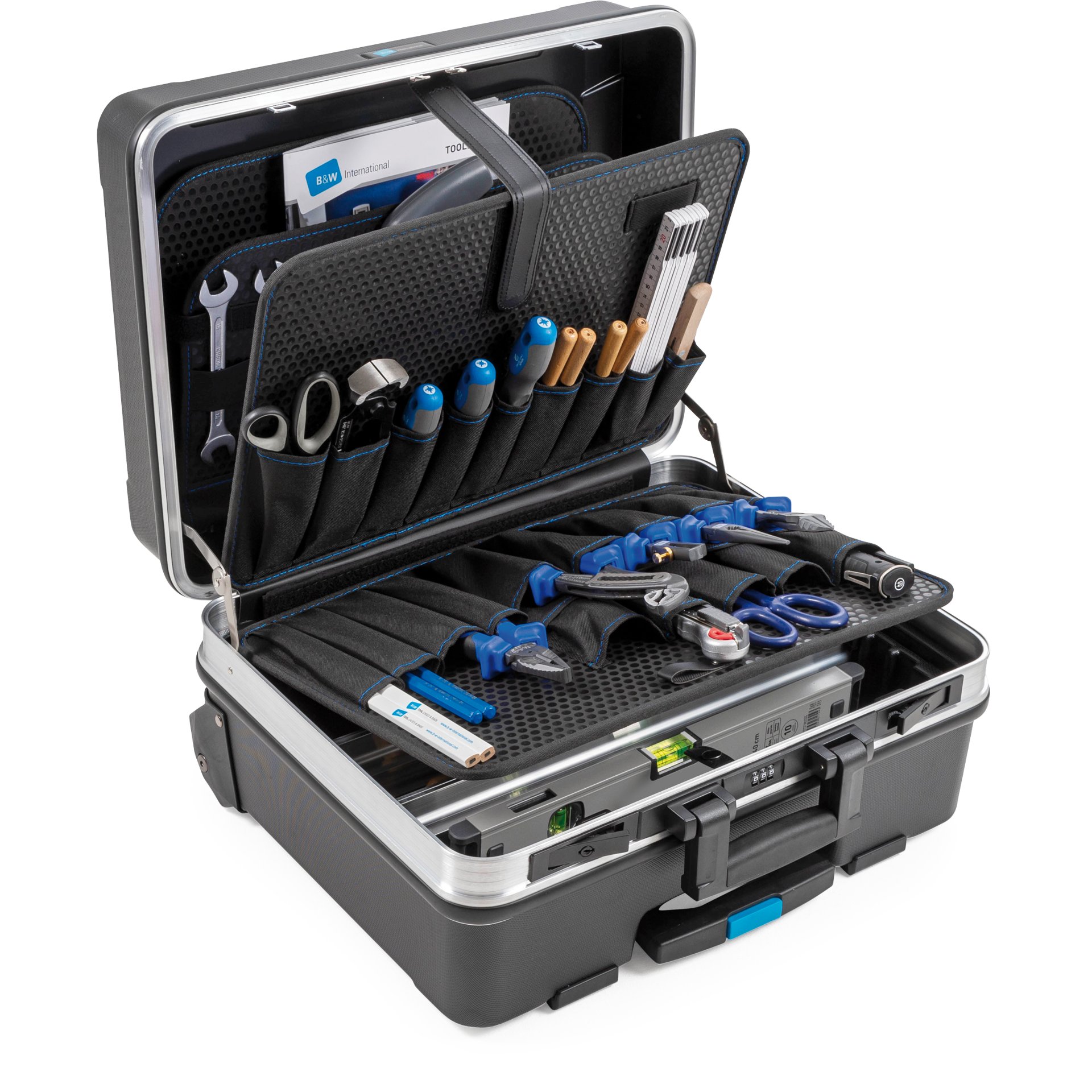 Werkzeugkoffer ABS go black pockets 120.04/P