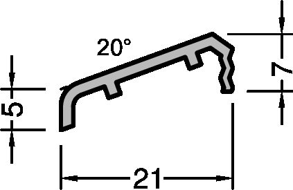 Gutmann Flügelabdeckprofil FP 94334, Länge= 6,00 m
