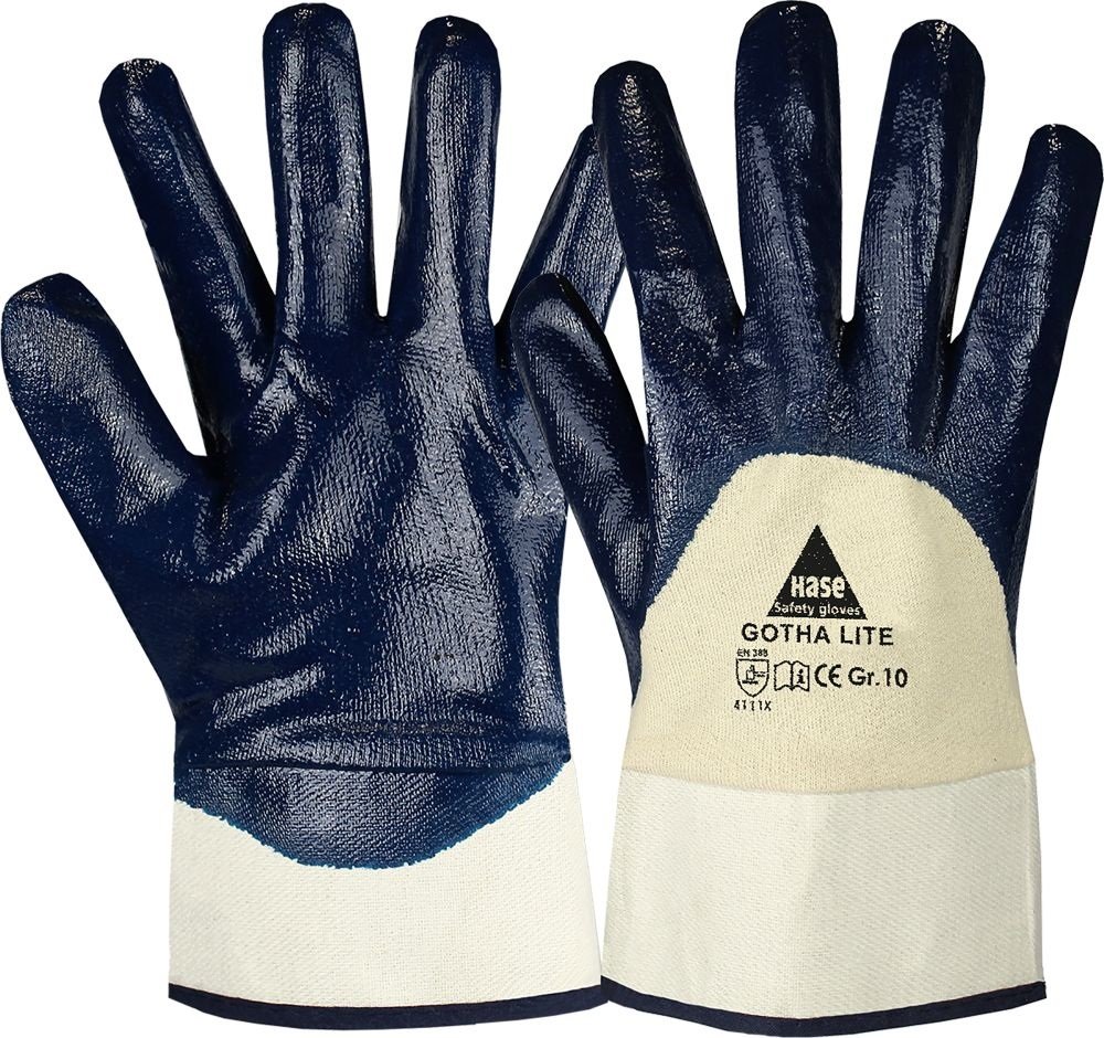 Handschuh Nitril blau Gotha Lite, teilbeschichtet